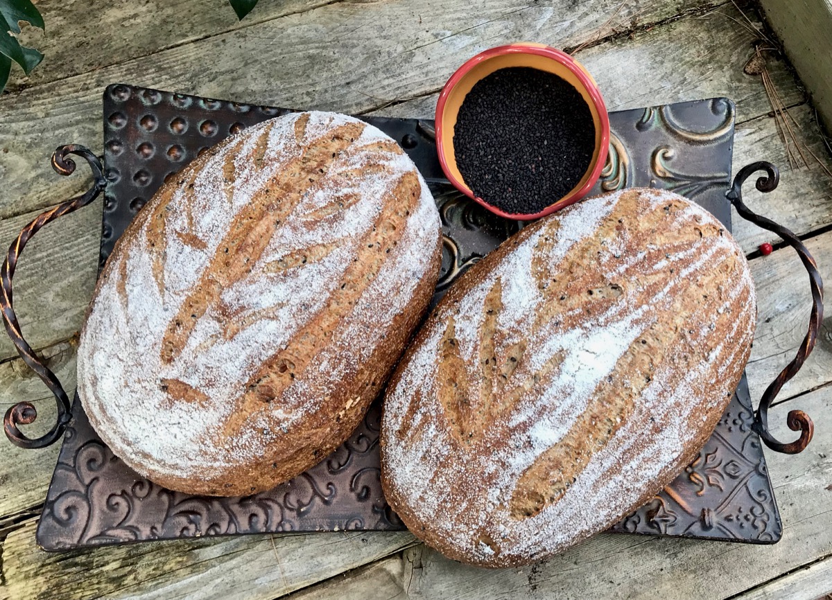 Kamut Ricotta Black Sesame Porridge Bread | The Fresh Loaf