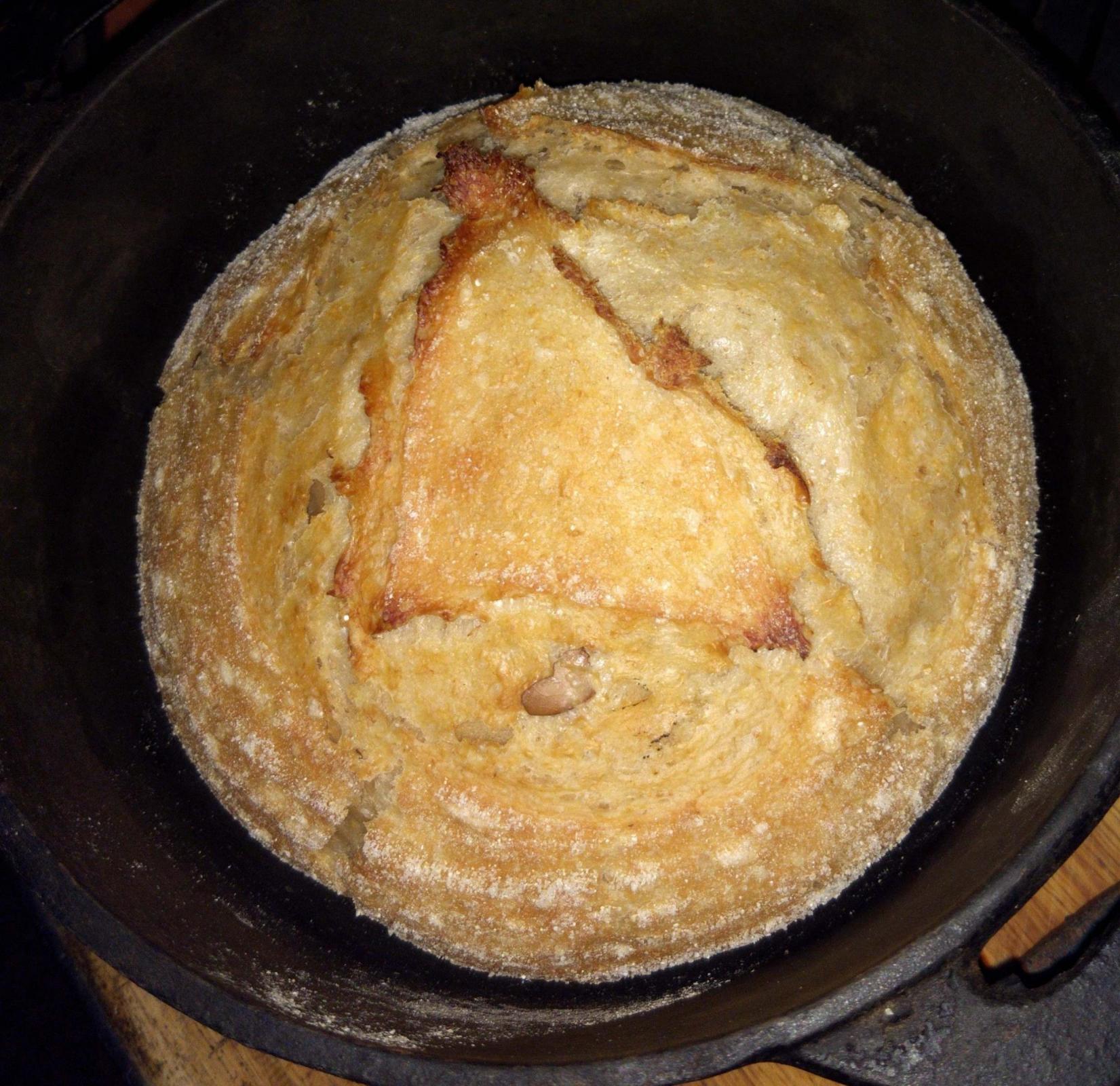 I literally gasped when I lifted the lid from my Dutch oven : r/Sourdough