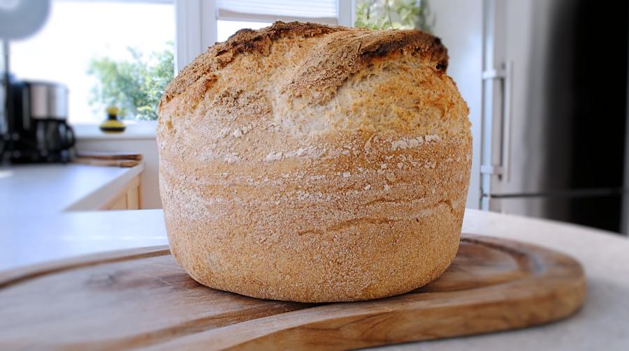 Cheat's sourdough in a casserole