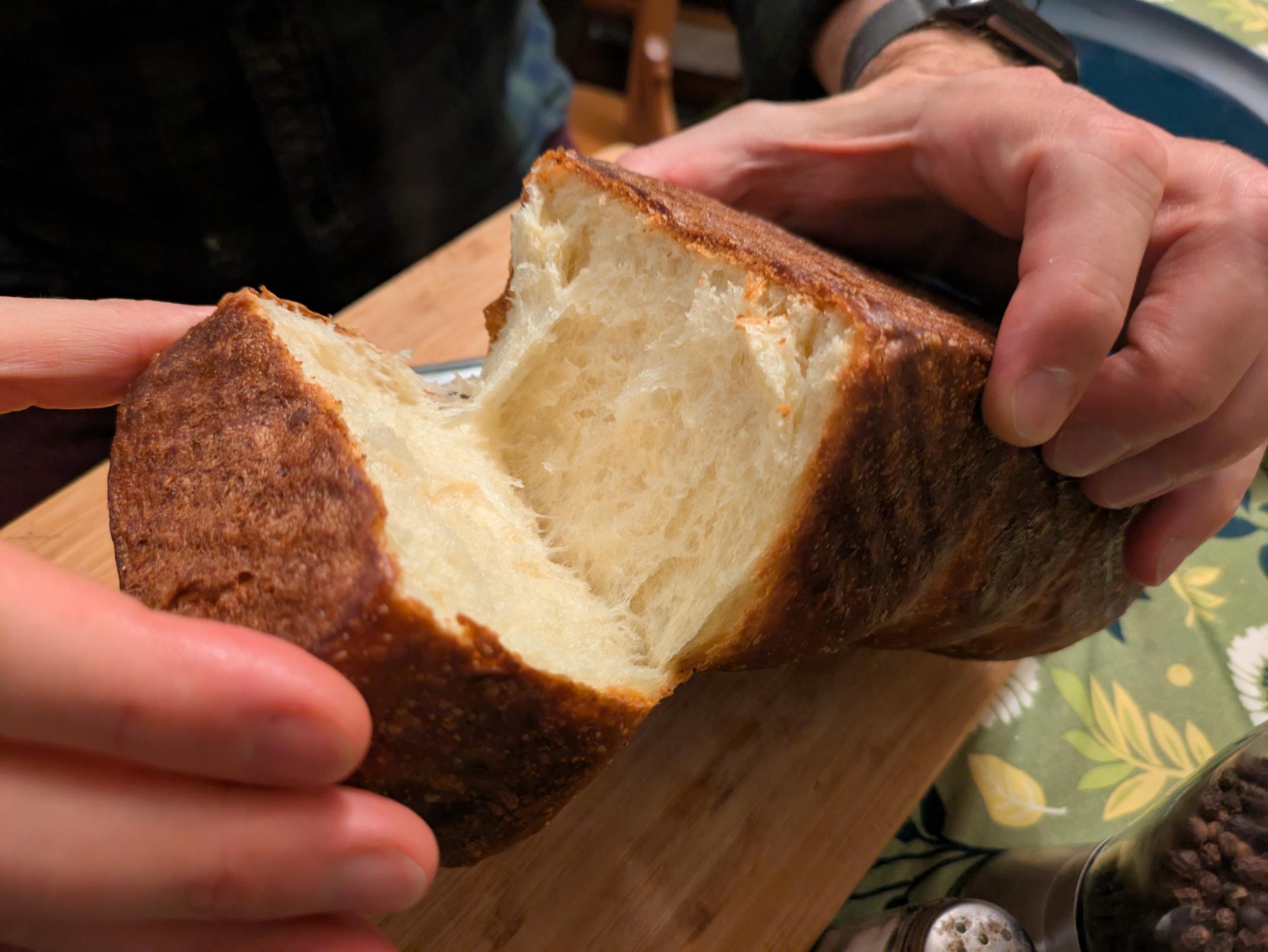 Inside the little loaf