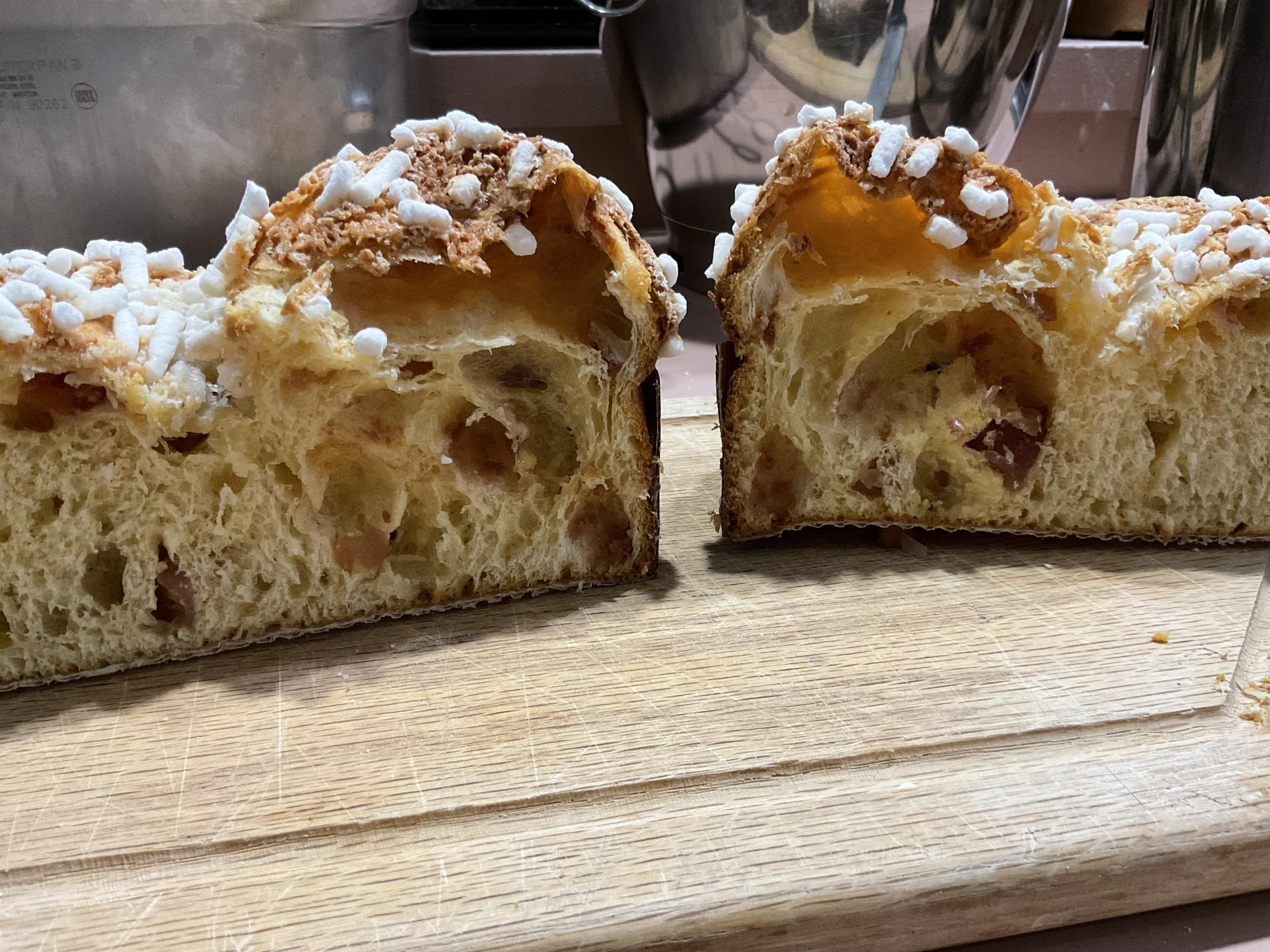 Panettone heart crumb