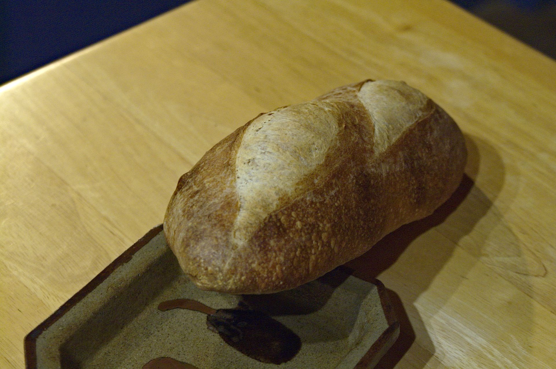 Loaf baked in a gas oven