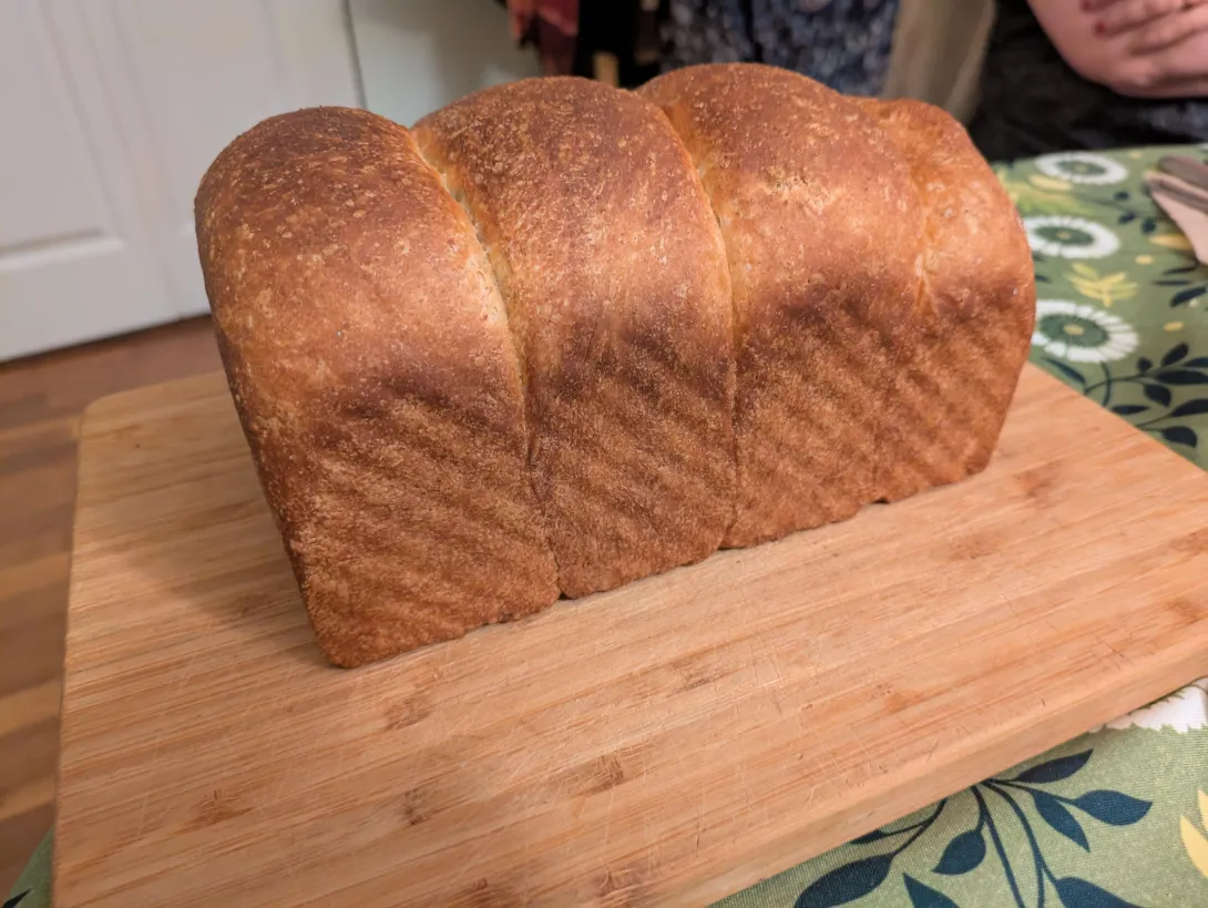 A loaf of tangzhong milk bread 