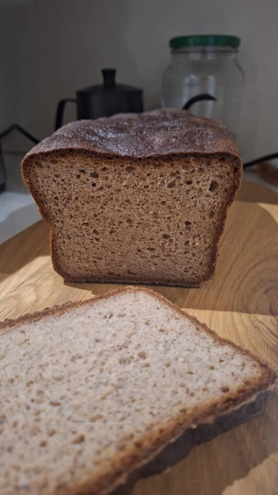 Grain free sandwhich loaf with a slice