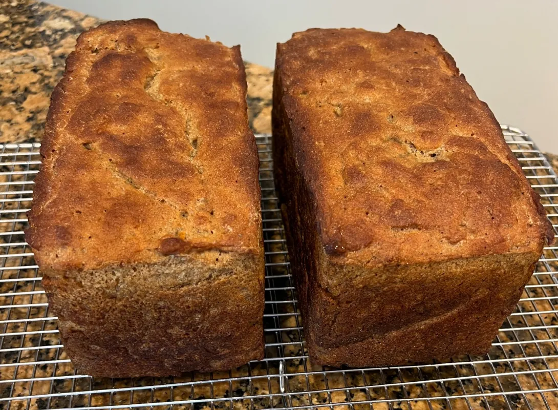 Baked loaves pf rye bread