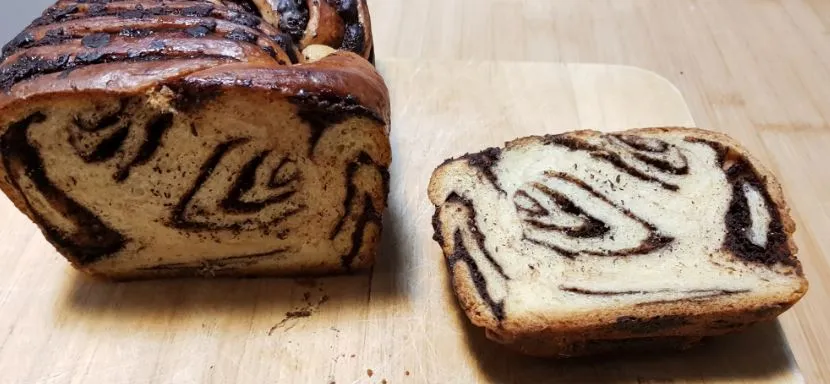 Babka loaf crumb shot 1