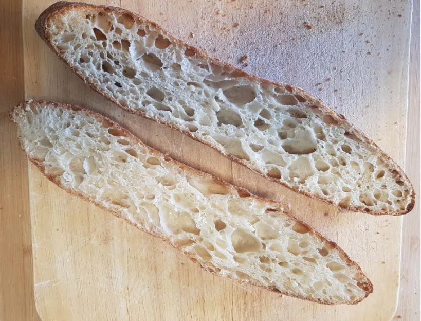 Baguette bake 2 @ 56h retard - full crumb