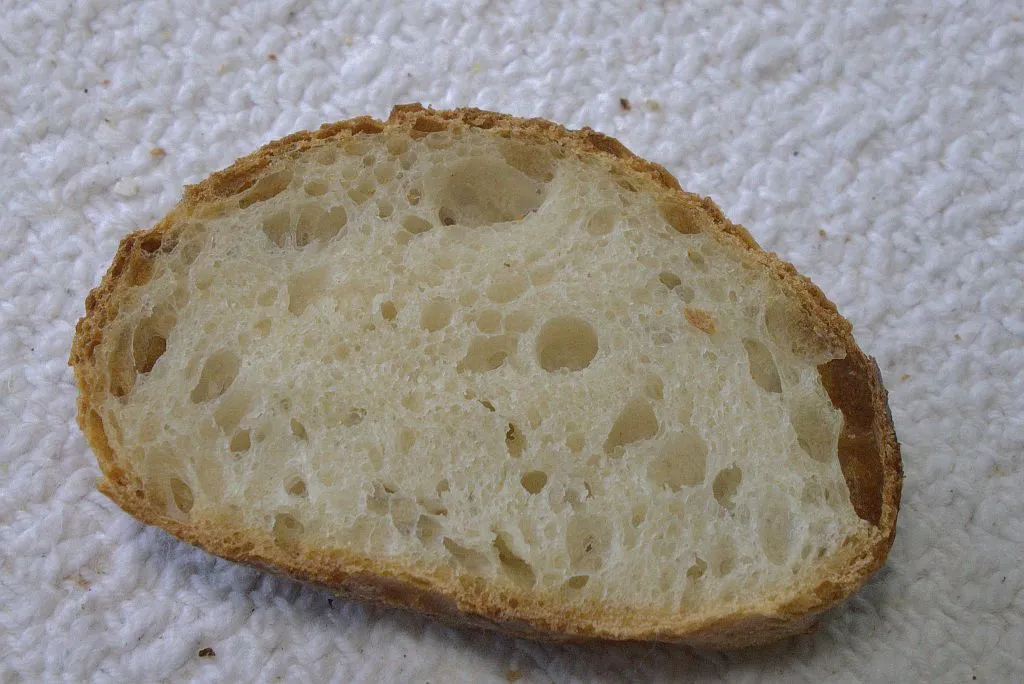 sourdough with masa harina starter - slice