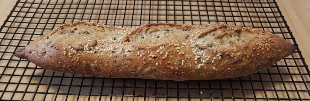 Seeded baguette a la Alfanso - exterior